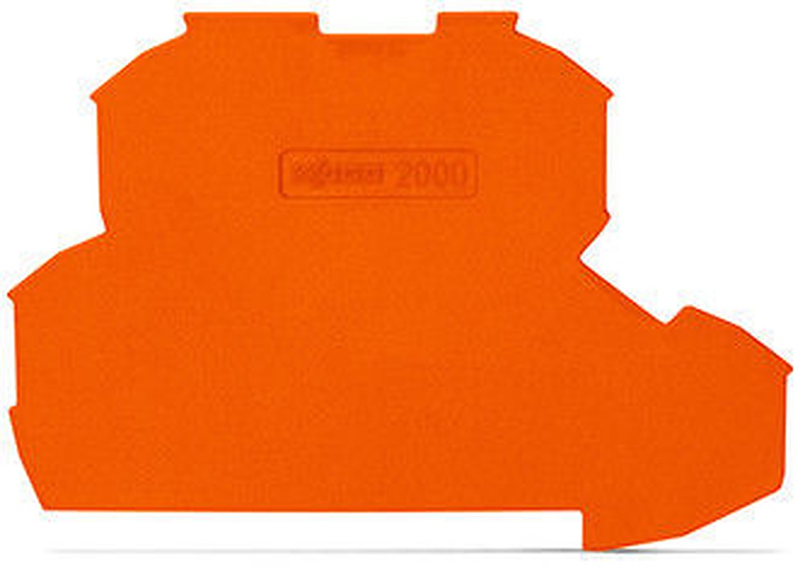 WAGO End & Intermediate Plate for Use with 2000 Series Double Level Terminal Blocks