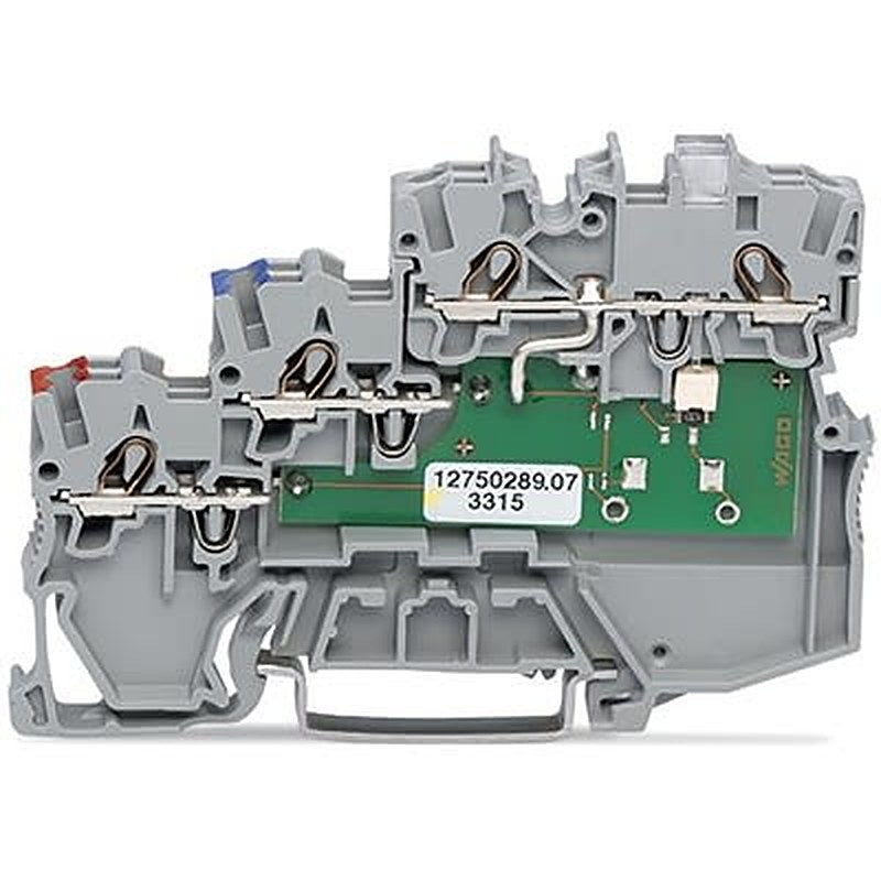 WAGO TOPJOB S Series DIN Rail Terminal Block Grey, 1mm², 3-Level, Cage Clamp