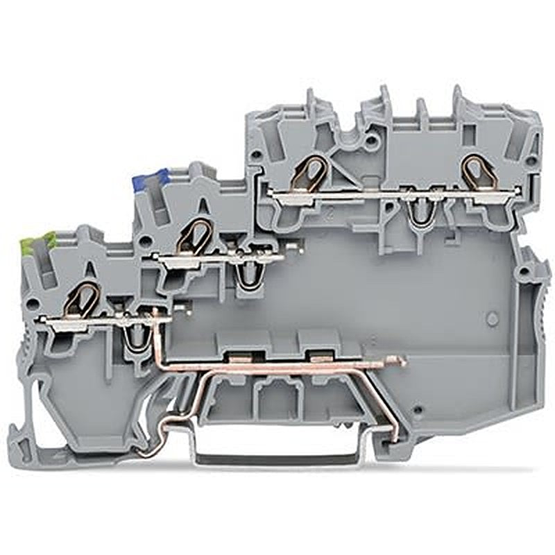 WAGO 2000-5317/102-000 TOPJOB S Series DIN Rail Terminal Block Grey, 1mm², 3-Level, Cage Clamp