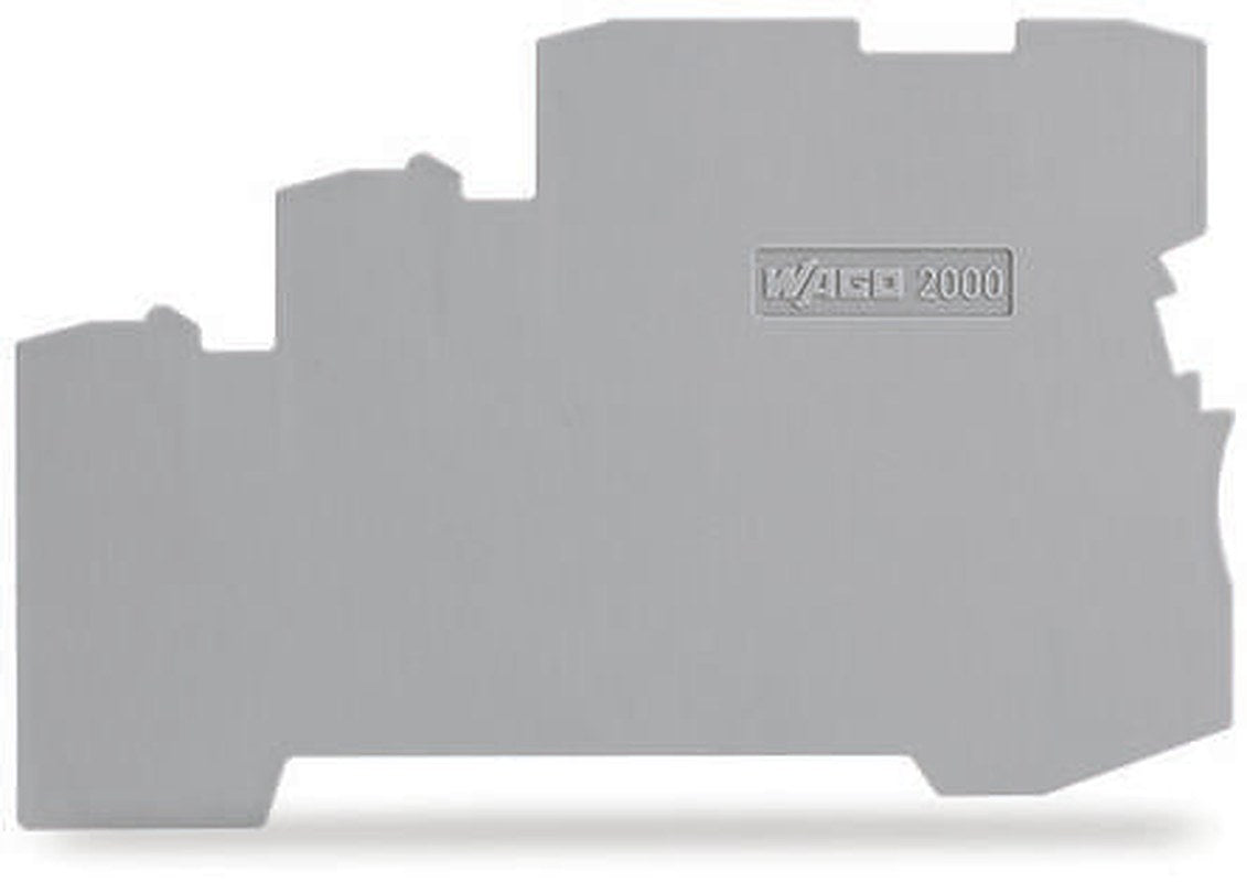 WAGO End & Intermediate Plate for Use with 2000 Series Triple Level Sensor Terminal Blocks