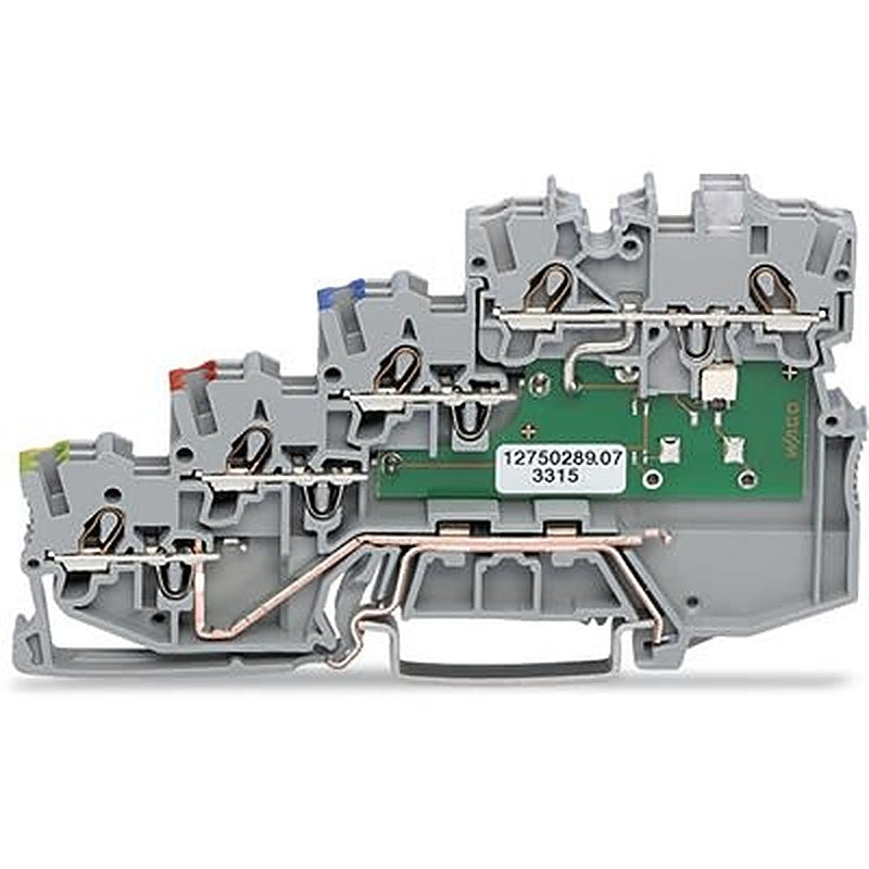 WAGO TOPJOB S Series DIN Rail Terminal Block Grey, 1mm², 4-Level, Cage Clamp