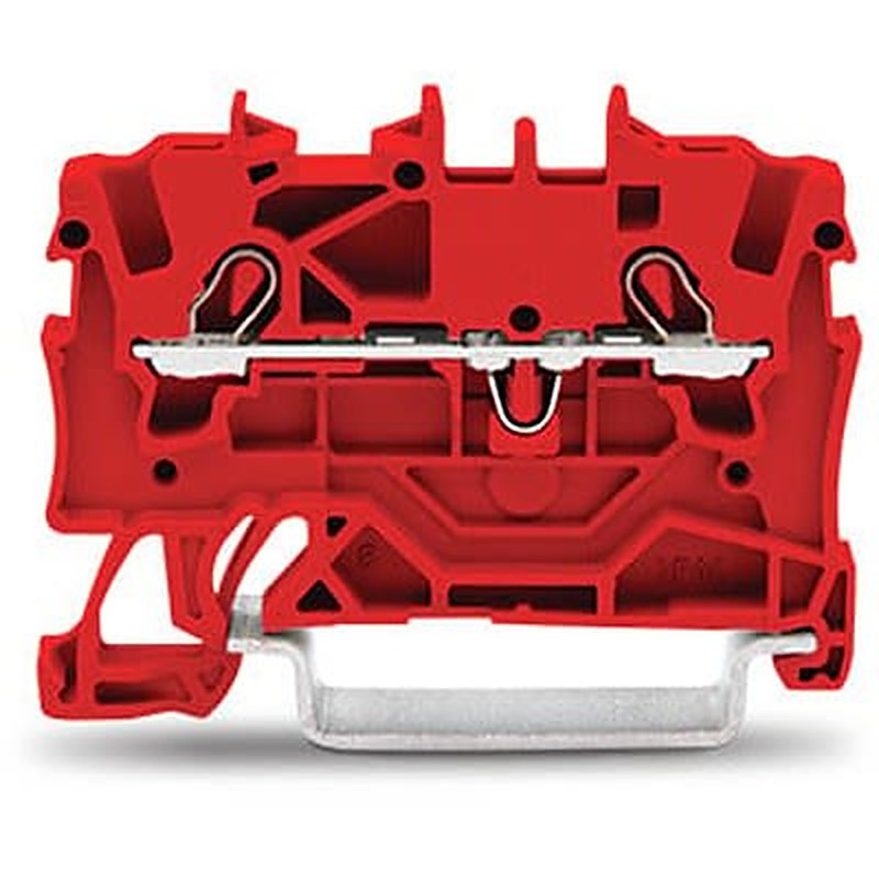 WAGO 2001-1203 TOPJOB S Series DIN Rail Terminal Block Red, 1.5mm², 1-Level, Cage Clamp, ATEX, EAC Ex, IECEx