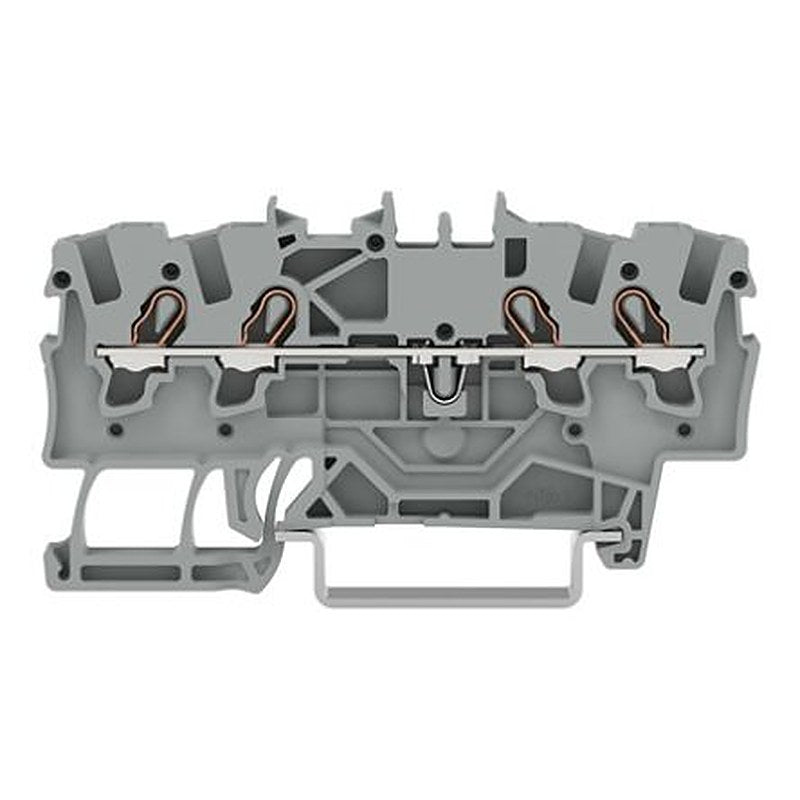 WAGO 2001-1401 22 (TOPJOB S) Series Terminal Block Grey, 1.5mm², 1-Level, Push-in Spring, ATEX, EAC Ex, Ex, IECEx