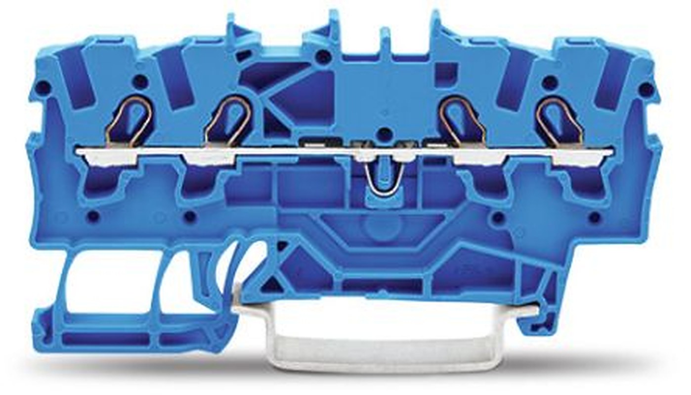 WAGO 2001-1404 Feed Through Terminal Block Blue, 1.5mm², 1-Level, Cage Clamp, ATEX, IECEx