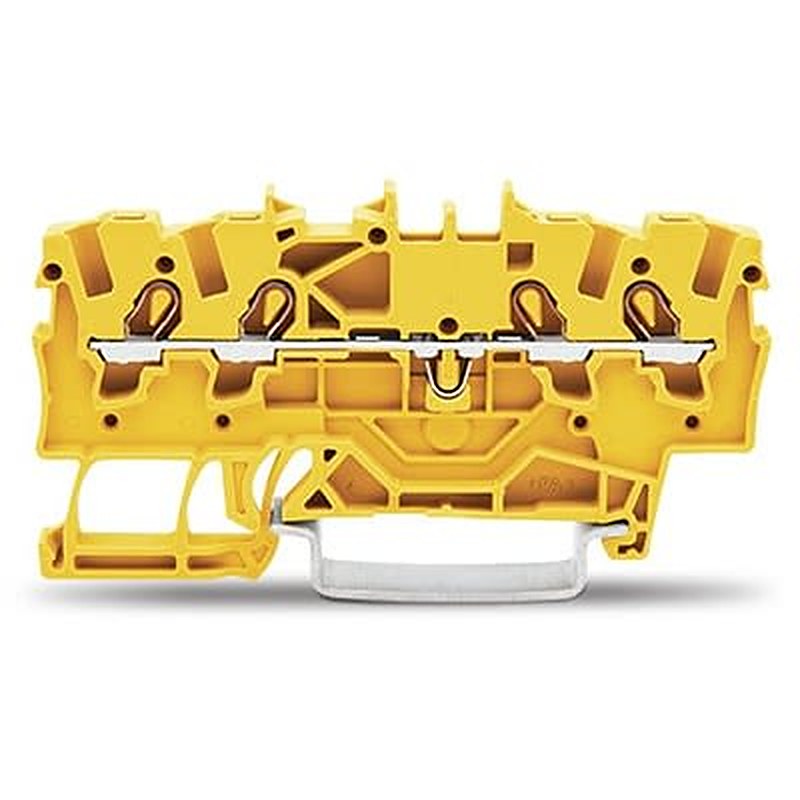 WAGO TOPJOB S Series DIN Rail Terminal Block Yellow, 1.5mm², 1-Level, Cage Clamp, ATEX, EAC Ex, IECEx