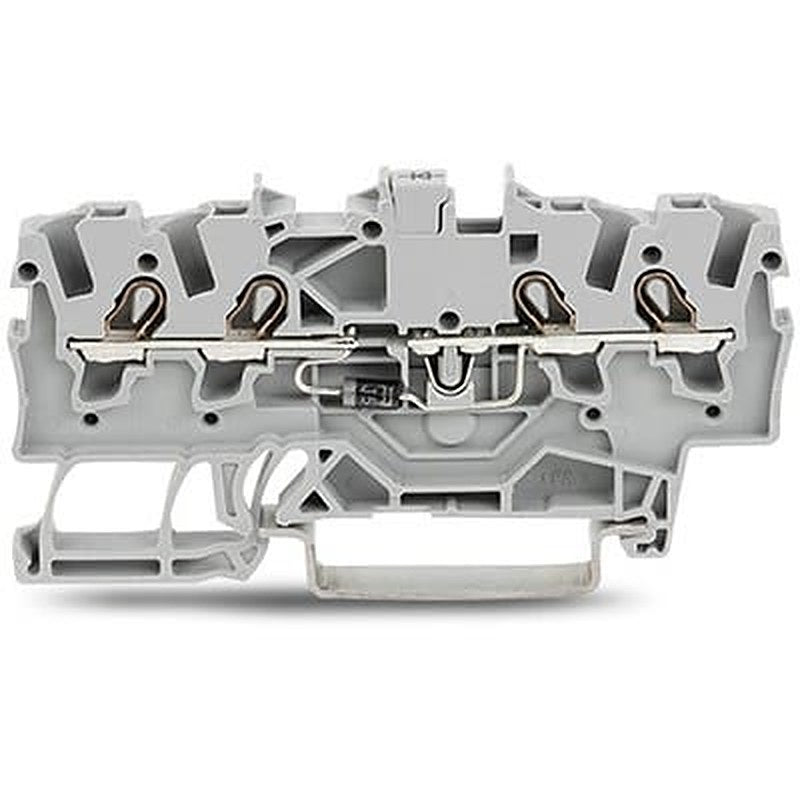 WAGO 2001-1411/1000-410 TOPJOB S Series DIN Rail Terminal Block Grey, 1.5mm², 1-Level, Cage Clamp