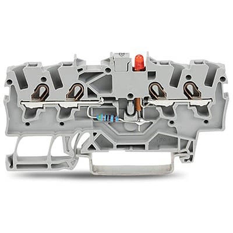 WAGO TOPJOB S Series DIN Rail Terminal Block Grey, 1.5mm², 1-Level, Cage Clamp