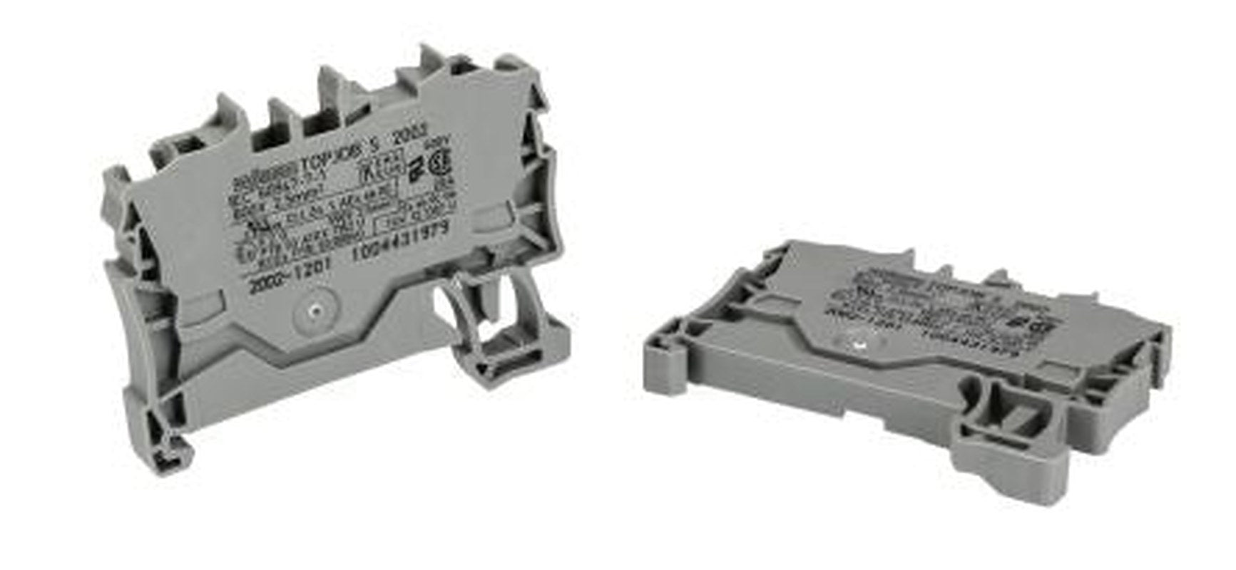 WAGO 2002-1201 Feed Through Terminal Block Grey, 2.5mm², 1-Level, Cage Clamp, IECEx/ATEX