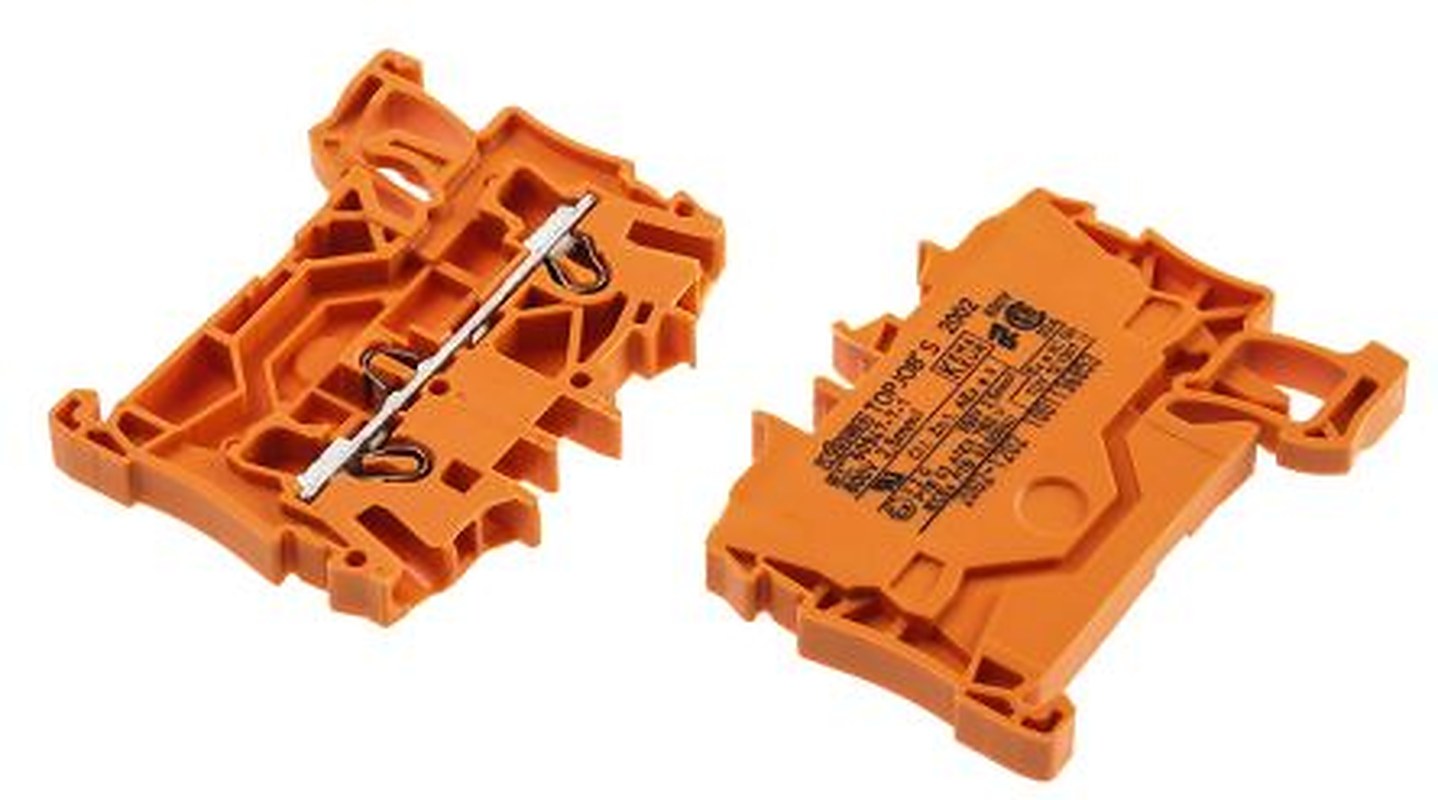 WAGO 2002-1202 Feed Through Terminal Block Orange, 2.5mm², 1-Level, Cage Clamp, IECEx/ATEX
