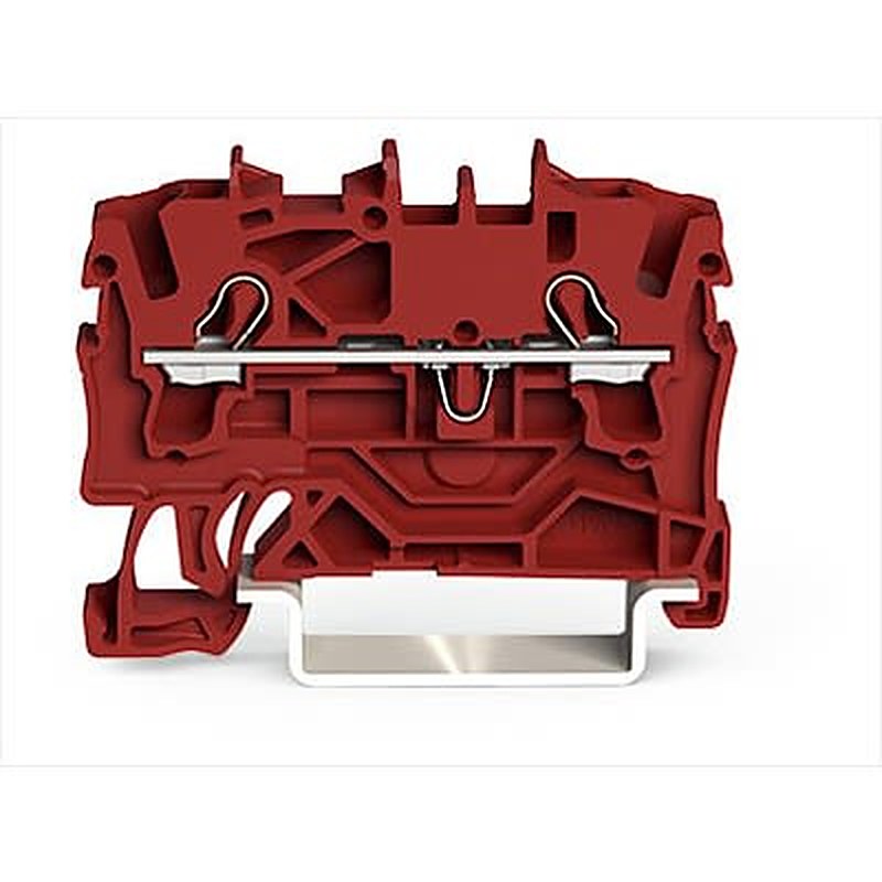 WAGO TOPJOB S Series DIN Rail Terminal Block Red, 2.5mm², 1-Level, Cage Clamp, EAC Ex, ATEX, IECEx
