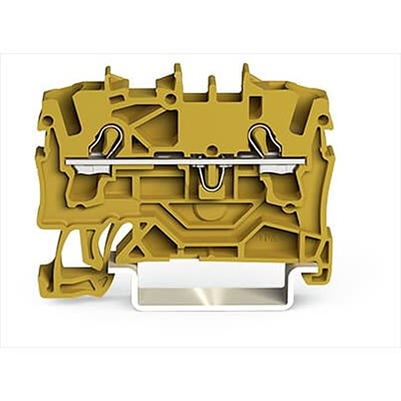 WAGO TOPJOB S Series DIN Rail Terminal Block Yellow, 2.5mm², 1-Level, Cage Clamp, ATEX, EAC Ex, IECEx
