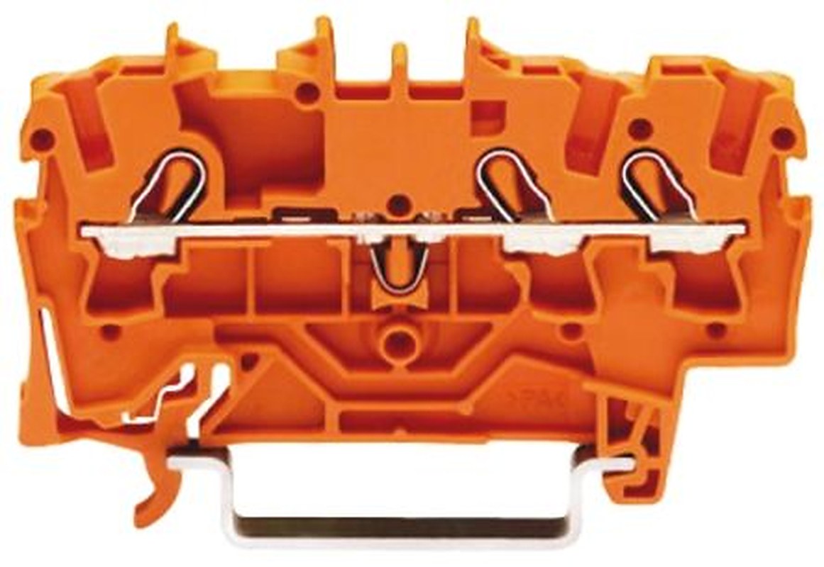 WAGO 2002-1302 Feed Through Terminal Block Orange, 2.5mm², 1-Level, Cage Clamp, IECEx/ATEX