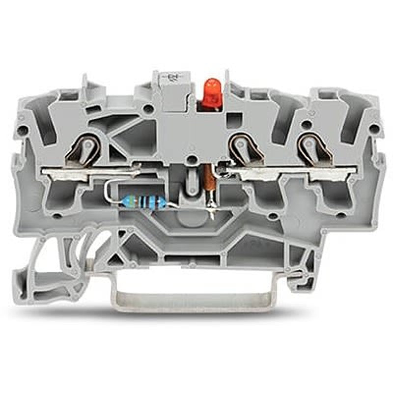 WAGO 2002-1321/1000-413 TOPJOB S Series Component Terminal Block Grey, 2.5mm², 1-Level, Push-in