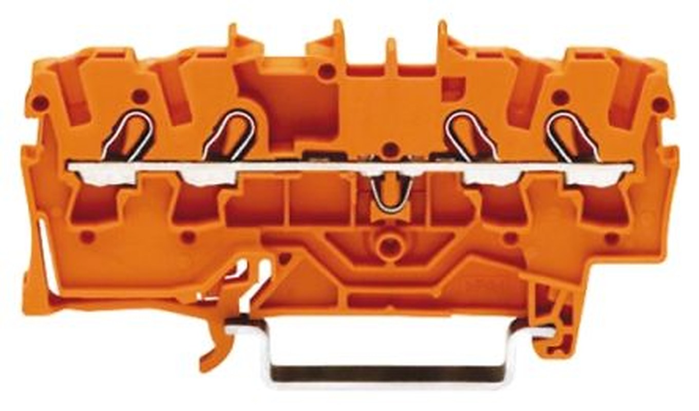 WAGO 2002-1402 Feed Through Terminal Block Orange, 2.5mm², 1-Level, Cage Clamp, IECEx/ATEX