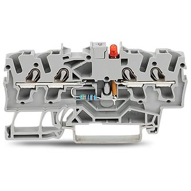 WAGO 2002-1421/1000-413 TOPJOB S Series Component Terminal Block Grey, 2.5mm², 1-Level, Push-in