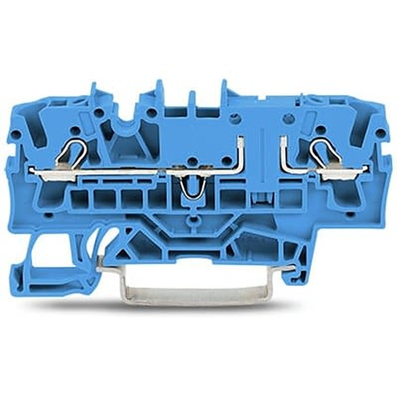 WAGO 2002-1604 TOPJOB S Series DIN Rail Terminal Block Blue, 2.5mm², 1-Level, Push-in, IECEx/ATEX/CSA