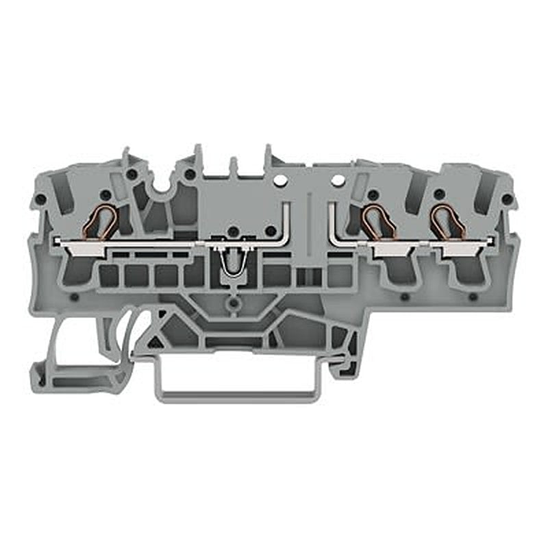 WAGO TOPJOB S Series DIN Rail Terminal Block Grey, 2.5mm², 1-Level, Push-in, IECEx/ATEX/CSA