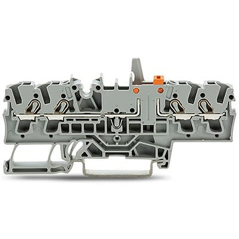 WAGO 2002-1871/401-000 TOPJOB S Series Test Disconnect Terminal Block Grey, 2.5mm², 1-Level, Push-in, IECEx/ATEX/CSA