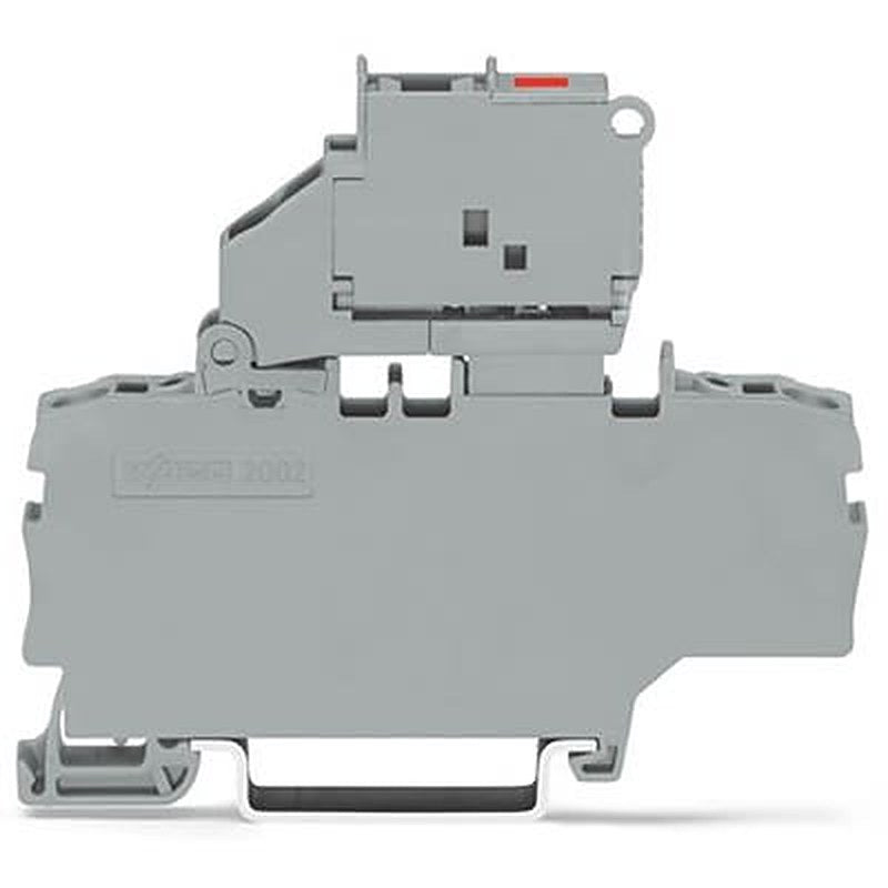 WAGO 2002-1911/1000-541 TOPJOB S Series Fuse Terminal Block Grey, 2.5mm², 1-Level Fused, Push-in, IECEx/ATEX/CSA
