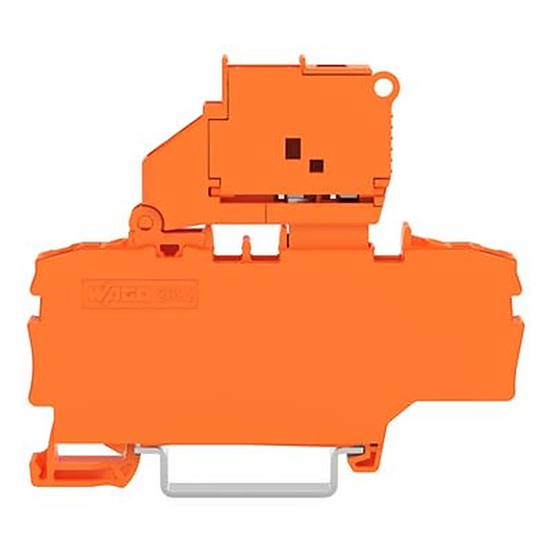 WAGO 2002-1911/1000-836 TOPJOB S Series Fuse Terminal Block Grey, 2.5mm², 1-Level Fused, Push-in, IECEx/ATEX/CSA