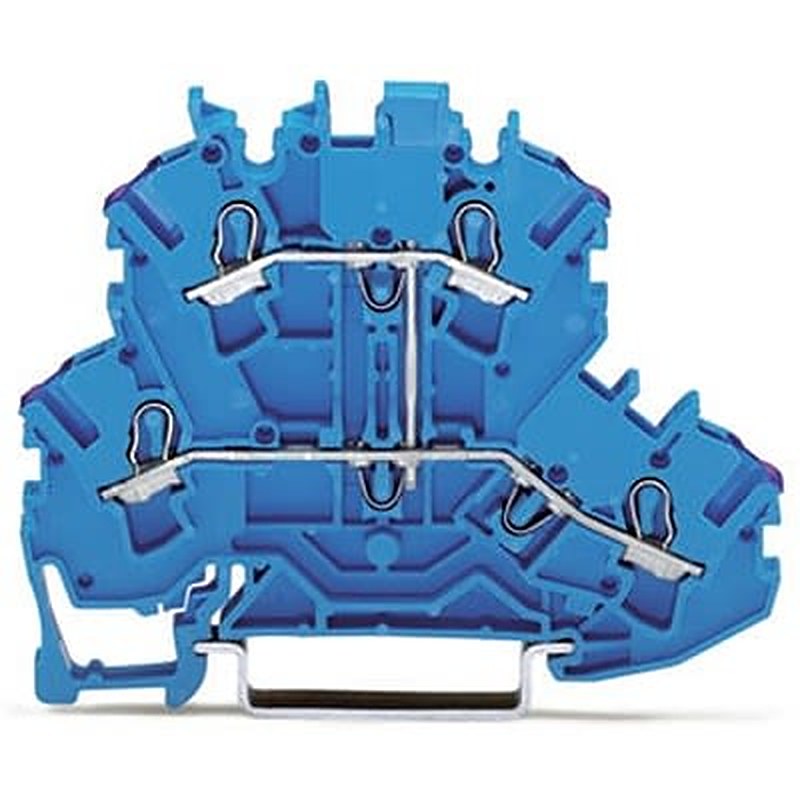 WAGO 2002-2209 TOPJOB S Series Double Level Terminal Block Blue, 2.5mm², 2-Level, Push-in, IECEx/ATEX/CSA