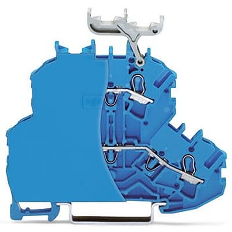WAGO 2002-2234/099-000 TOPJOB S Series Double Level Terminal Block Blue, 2.5mm², 2-Level, Push-in, IECEx/ATEX/CSA