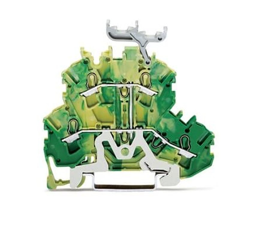 WAGO Earth Terminal Block Yellow, Green, 2.5mm², 2-Level, Cage Clamp, ATEX