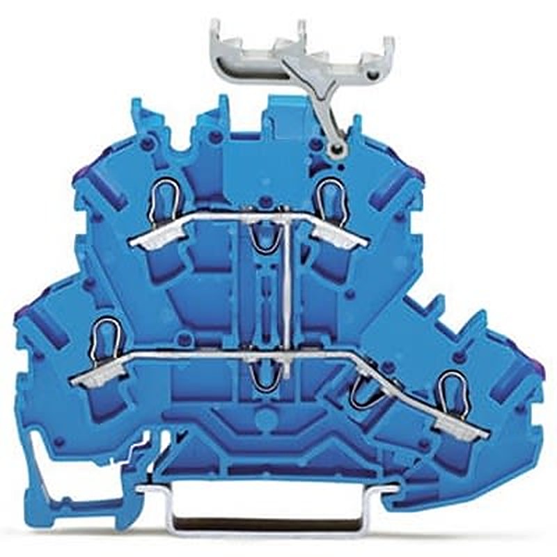 WAGO 2002-2239 TOPJOB S Series Double Level Terminal Block Blue, 2.5mm², 2-Level, Push-in, IECEx/ATEX/CSA