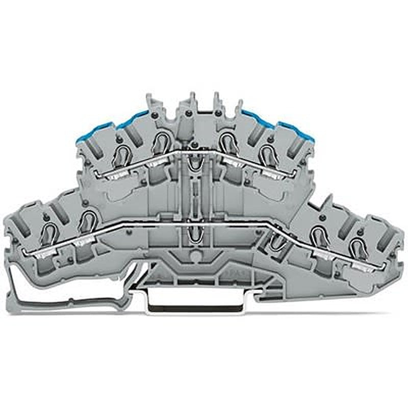 WAGO TOPJOB S Series Double Level Terminal Block Grey, 2.5mm², 2-Level, Push-in, IECEx/ATEX/CSA