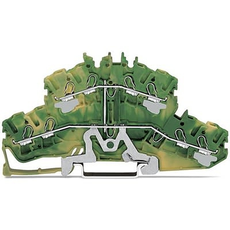WAGO TOPJOB S Series Double Level Terminal Block Yellow, Green, 2.5mm², 2-Level, Push-in, IECEx/ATEX/CSA