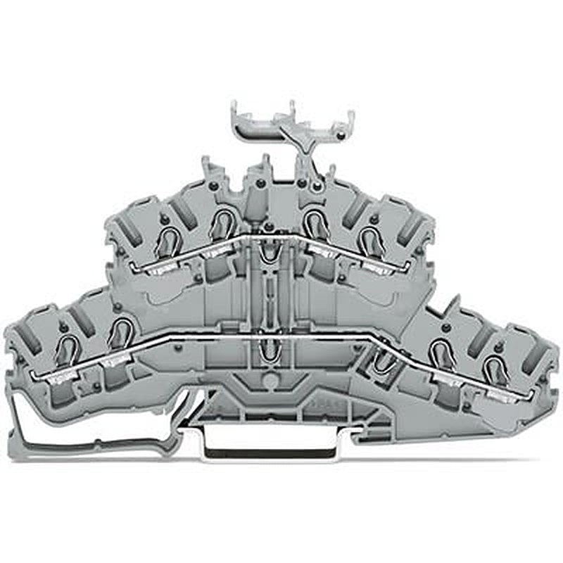 WAGO 2002-2431 TOPJOB S Series DIN Rail Terminal Block Grey, 2.5mm², 2-Level, Cage Clamp, ATEX, EAC Ex, IECEx