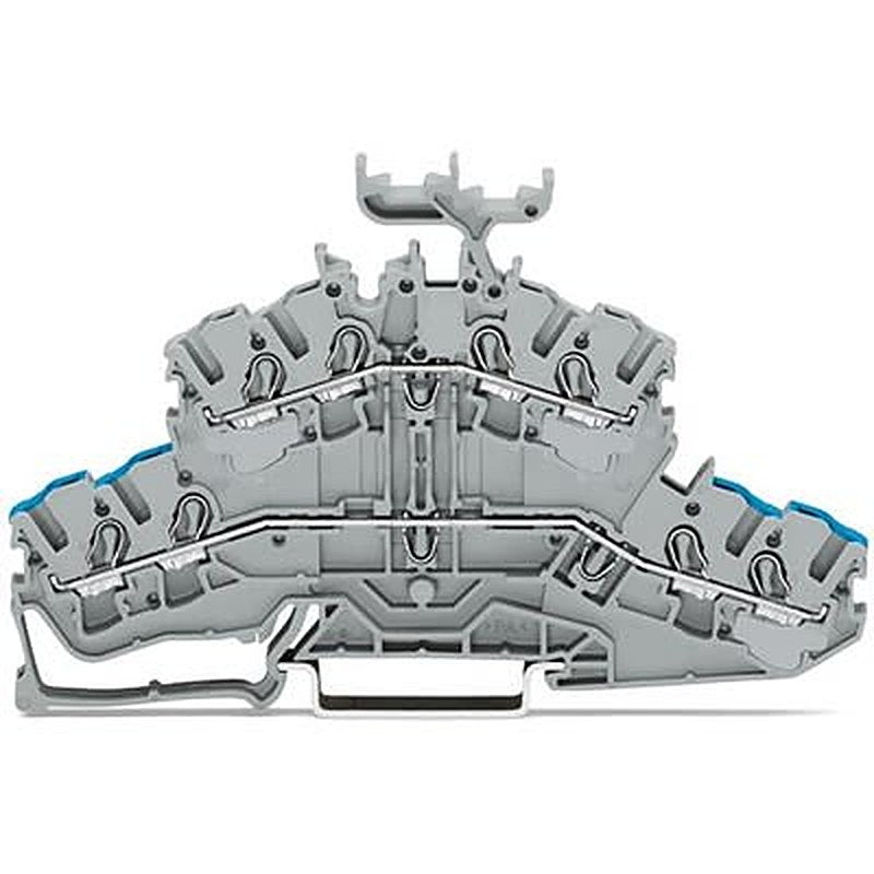 WAGO 2002-2432 TOPJOB S Series Double Level Terminal Block Grey, 2.5mm², 2-Level, Push-in, IECEx/ATEX/CSA