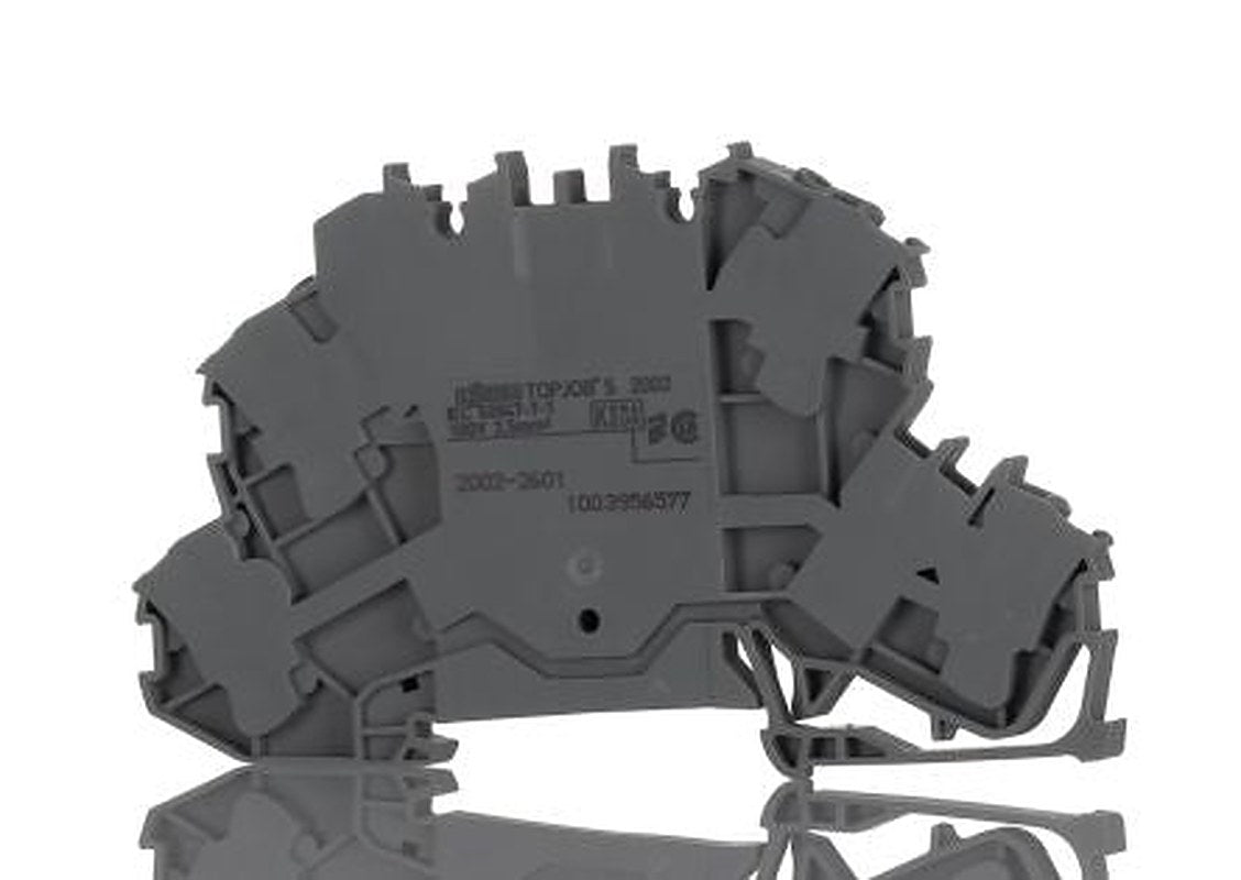 WAGO 2002-2601 Feed Through Terminal Block Grey, 2.5mm², 2-Level, Cage Clamp, IECEx, ATEX
