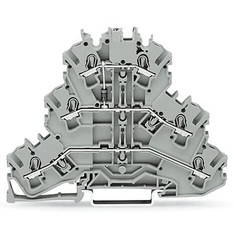 WAGO TOPJOB S Series Multi Level Terminal Block Grey, 2.5mm², 3-Level, Push-in