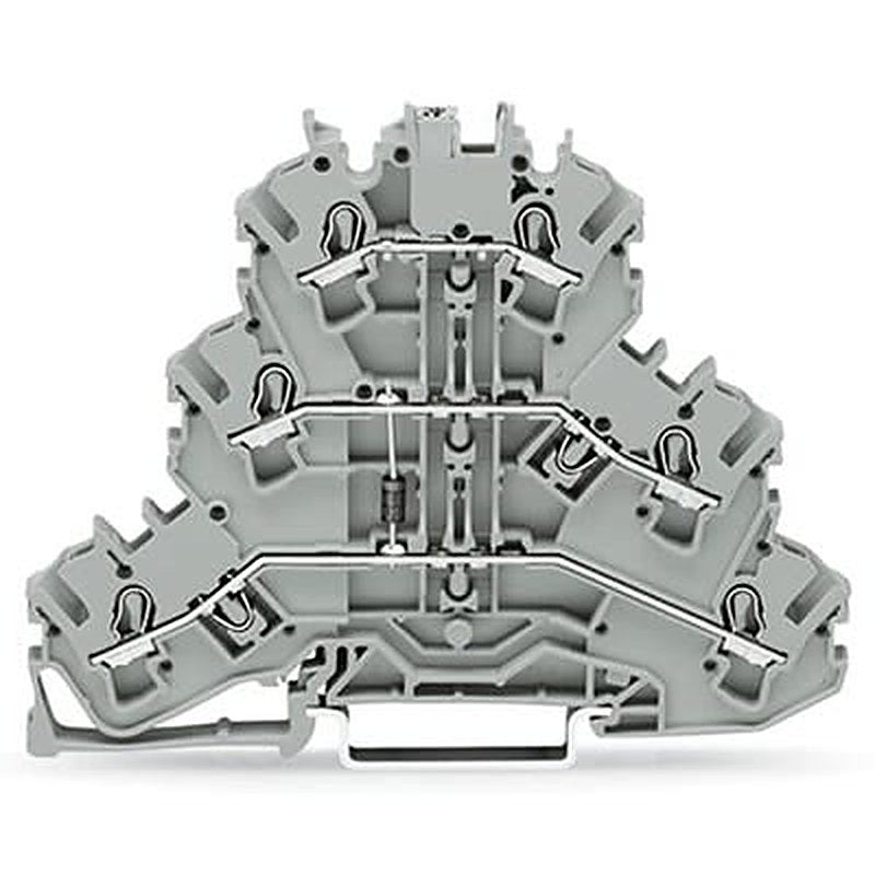 WAGO 2002-3211/1000-675 TOPJOB S Series Multi Level Terminal Block Grey, 2.5mm², 3-Level, Push-in
