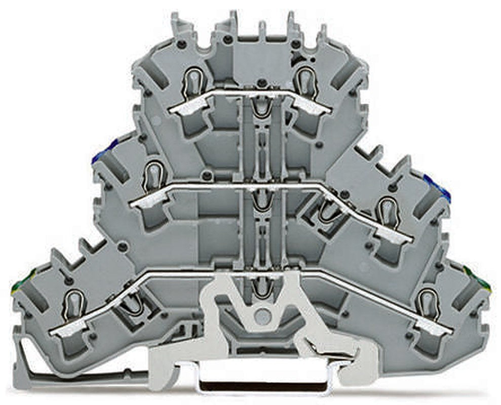 WAGO 2002-3217 Feed Through Terminal Block Grey, 2.5mm², 3-Level, Cage Clamp, ATEX, IECEx