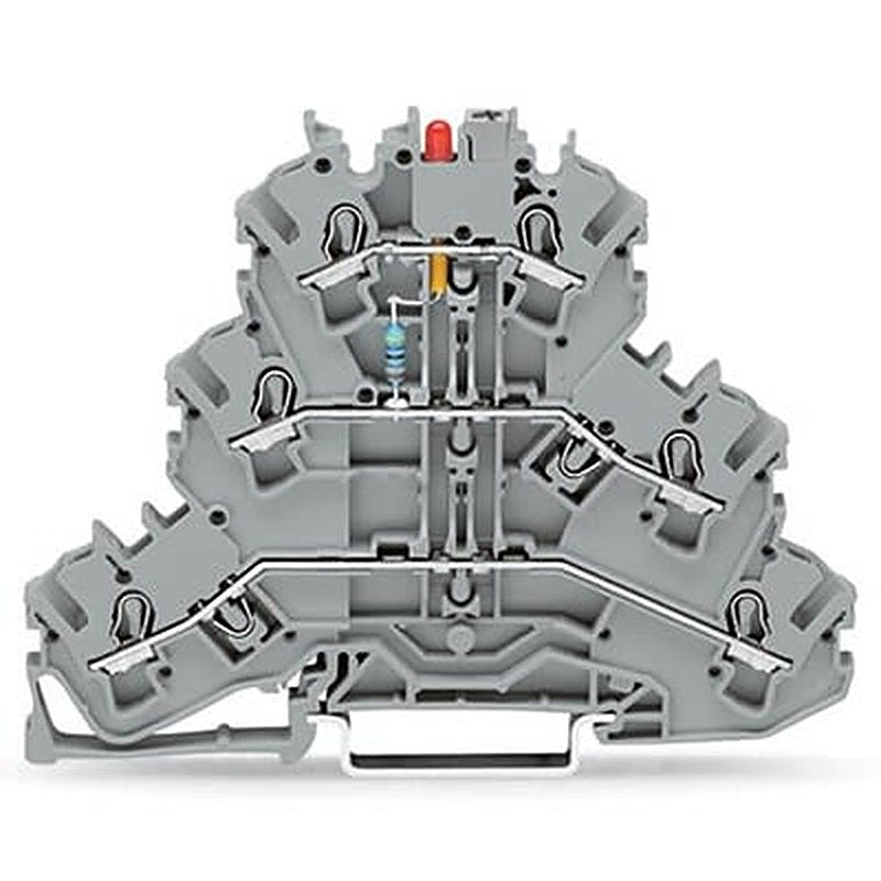 WAGO TOPJOB S Series Multi Level Terminal Block Grey, 2.5mm², 3-Level, Push-in