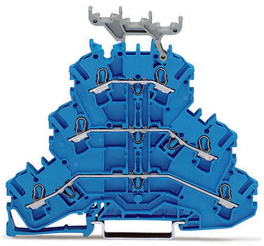 WAGO 2002-3234 Feed Through Terminal Block Blue, 2.5mm², 3-Level, Cage Clamp, IECEx, ATEX