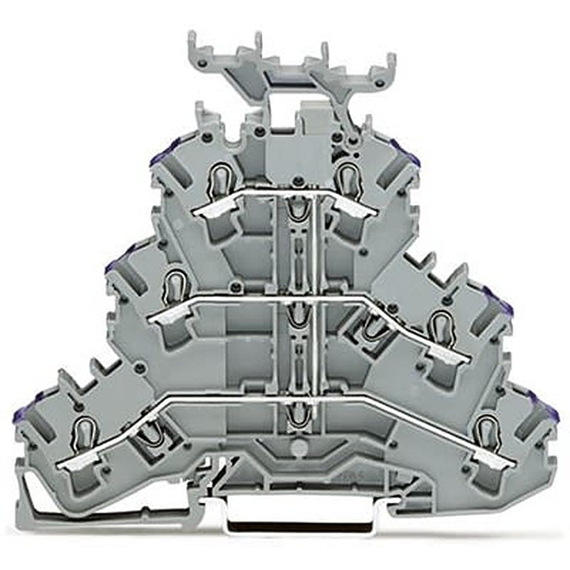 WAGO TOPJOB S Series Multi Level Terminal Block Grey, 2.5mm², 3-Level, Push-in, IECEx/ATEX/CSA