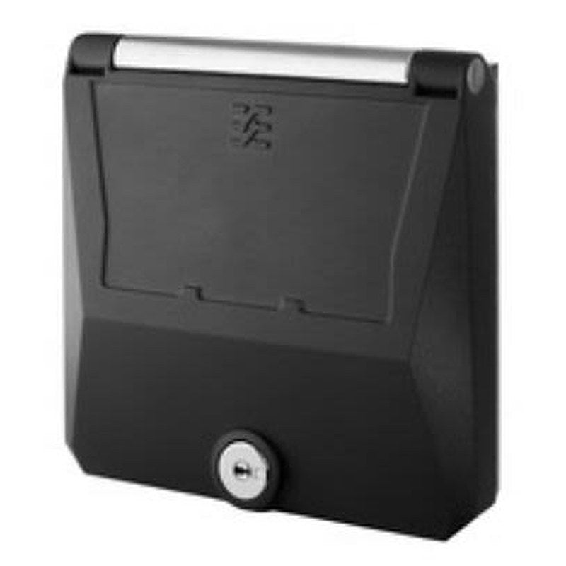 Weidmüller Black Double Frame, Shell Size 132 x 134 x 72.5 mm for use with FrontCom Vario Inserts