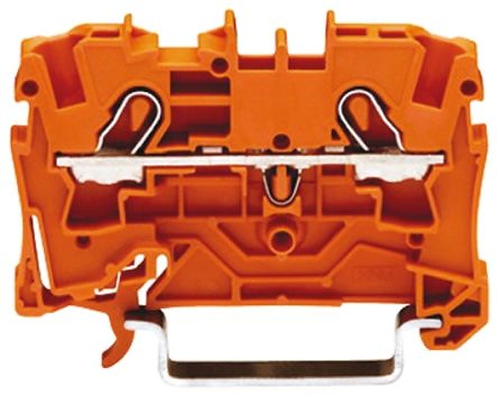 WAGO 2004-1202 Feed Through Terminal Block Orange, 4mm², 1-Level, Cage Clamp, ATEX, IECEx