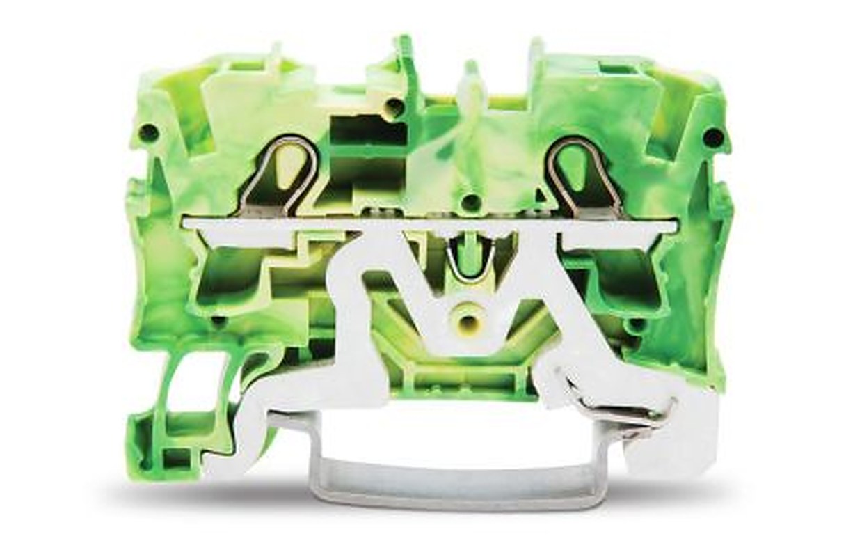 WAGO 2004-1207 Earth Terminal Block Green, Yellow, 4mm², 1-Level, Cage Clamp, IECEx/ATEX