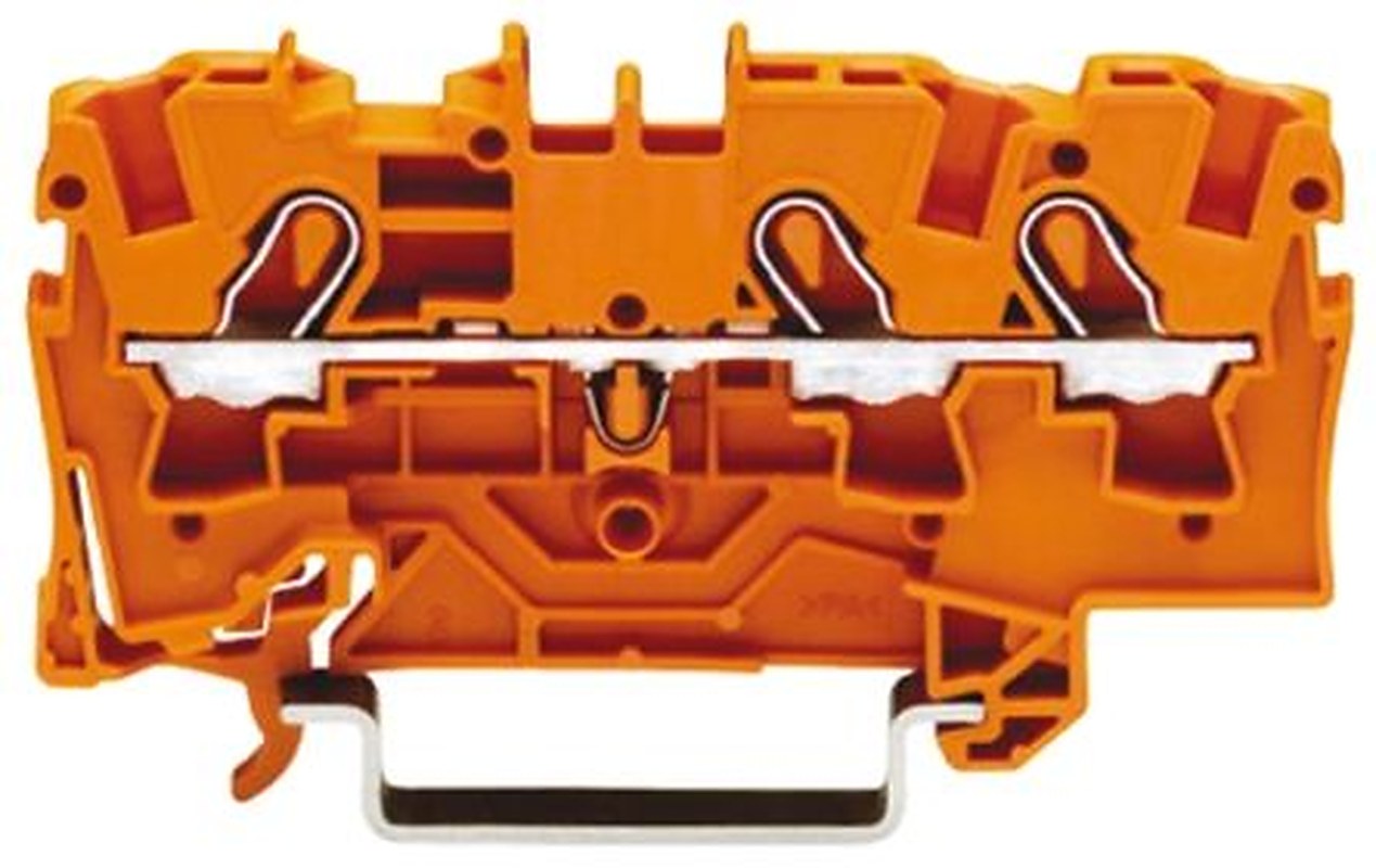 WAGO 2004-1302 DIN Rail Terminal Block Orange, 4mm², 1-Level, Cage Clamp, IECEx/ATEX
