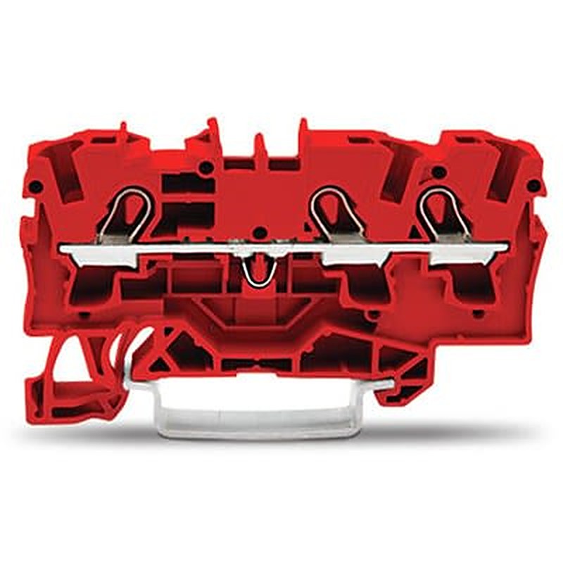 WAGO TOPJOB S Series DIN Rail Terminal Block Red, 4mm², 1-Level, Push-in, IECEx/ATEX/CSA