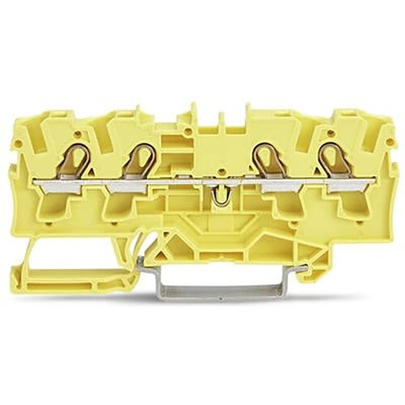 WAGO TOPJOB S Series DIN Rail Terminal Block Yellow, 4mm², 1-Level, Push-in, IECEx/ATEX/CSA