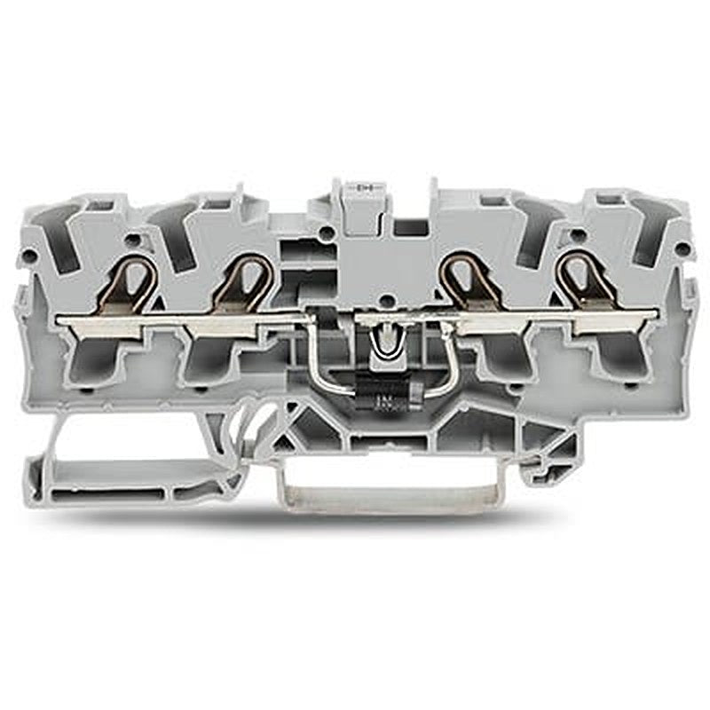 WAGO 2004-1411/1000-400 TOPJOB S Series Component Terminal Block Grey, 4mm², 1-Level, Push-in