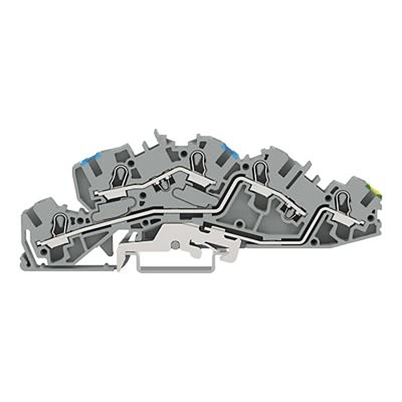 WAGO 2005-7646 TOPJOB S Series Multi Level Terminal Block Grey, 4mm², 3-Level, Cage Clamp