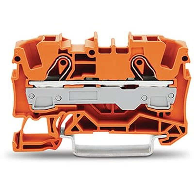 WAGO TOPJOB S Series DIN Rail Terminal Block Orange, 6mm², 1-Level, Push-in, IECEx/ATEX/CSA