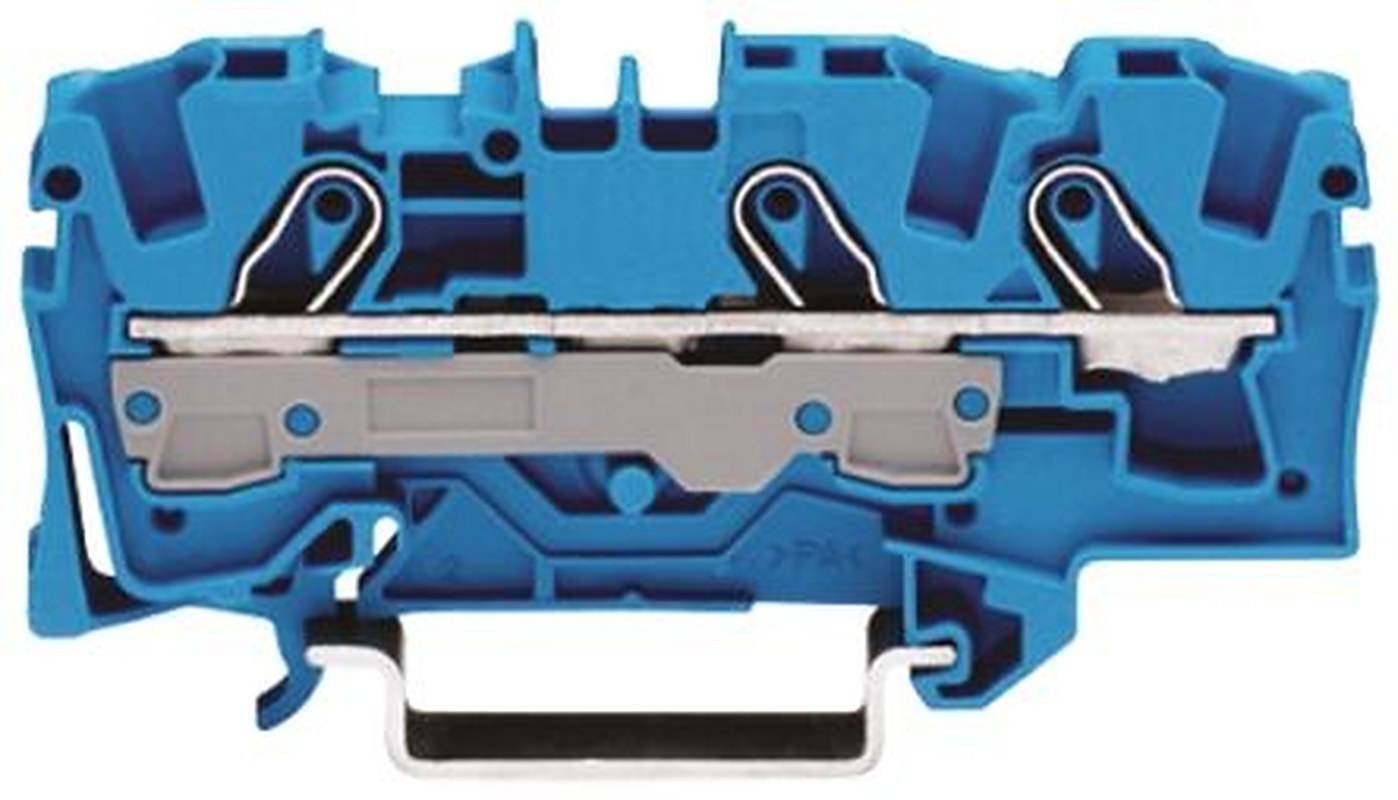 WAGO 2006-1304 Feed Through Terminal Block Blue, 6mm², 1-Level, Cage Clamp, IECEx/ATEX