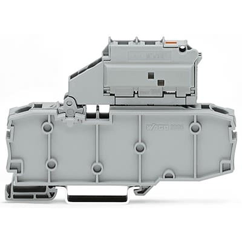WAGO 2006-1631/1099-541 TOPJOB S Series Fuse Terminal Block Grey, 6mm², 1-Level Fused, Push-in, CSA